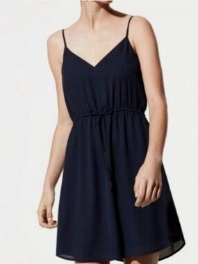 Navy V Neck Aritzia Dress